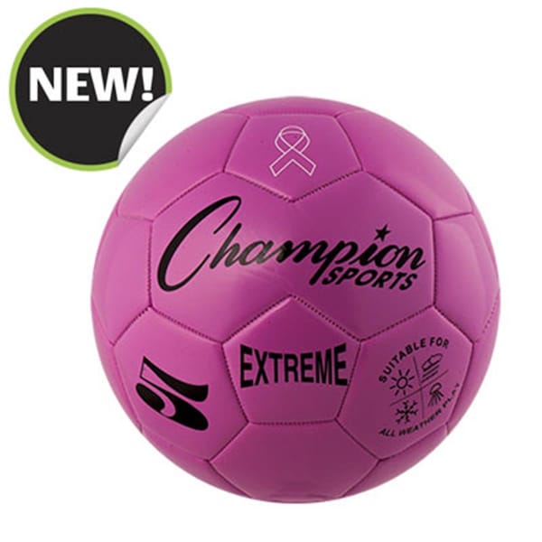 Champion Sports 8.75 in. Extreme Series Size 5 Soccer Ball, Pink CH55874 - main